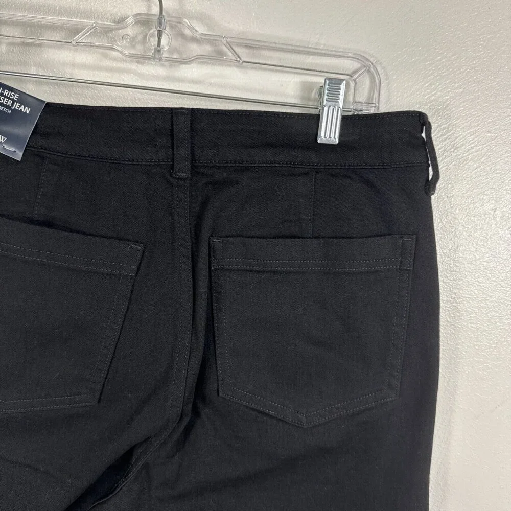 J.Crew Women's 27‎ Tall High Rise Trouser Jeans Black NWT